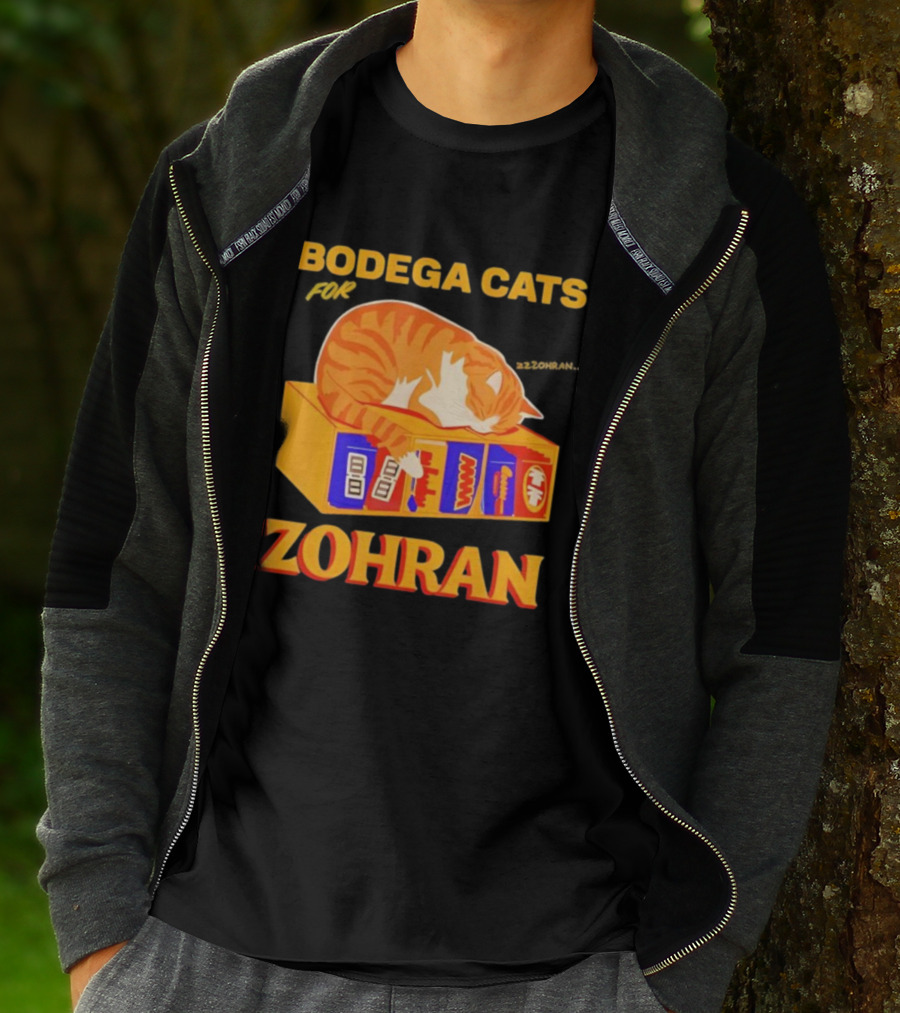 Bodega Cats Zohran Mamdani Iconic Democrat Humor T-Shirt