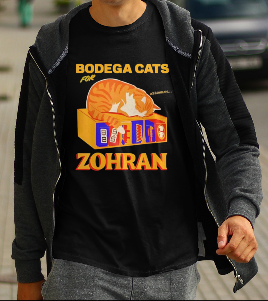 Bodega Cats Zohran Mamdani Iconic Democrat Humor T-Shirt
