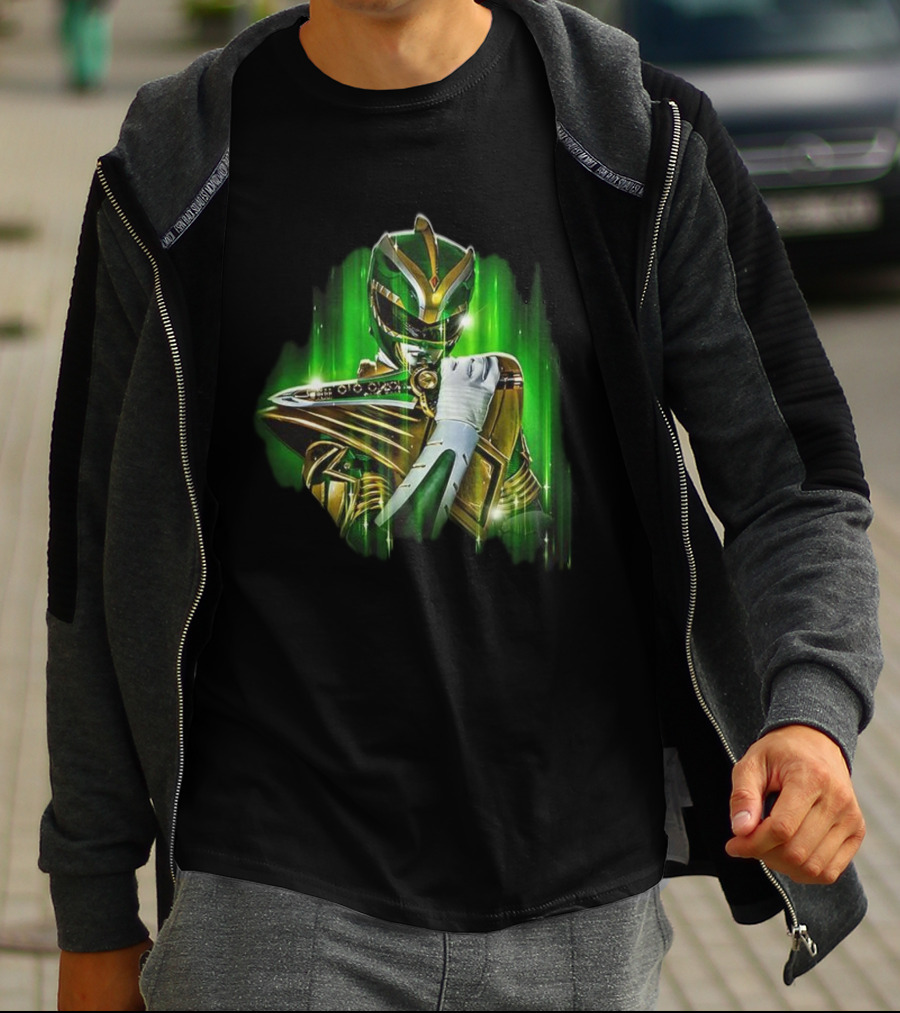 Mighty Morphin Green Power Ranger With Dragon Dagger T-Shirt