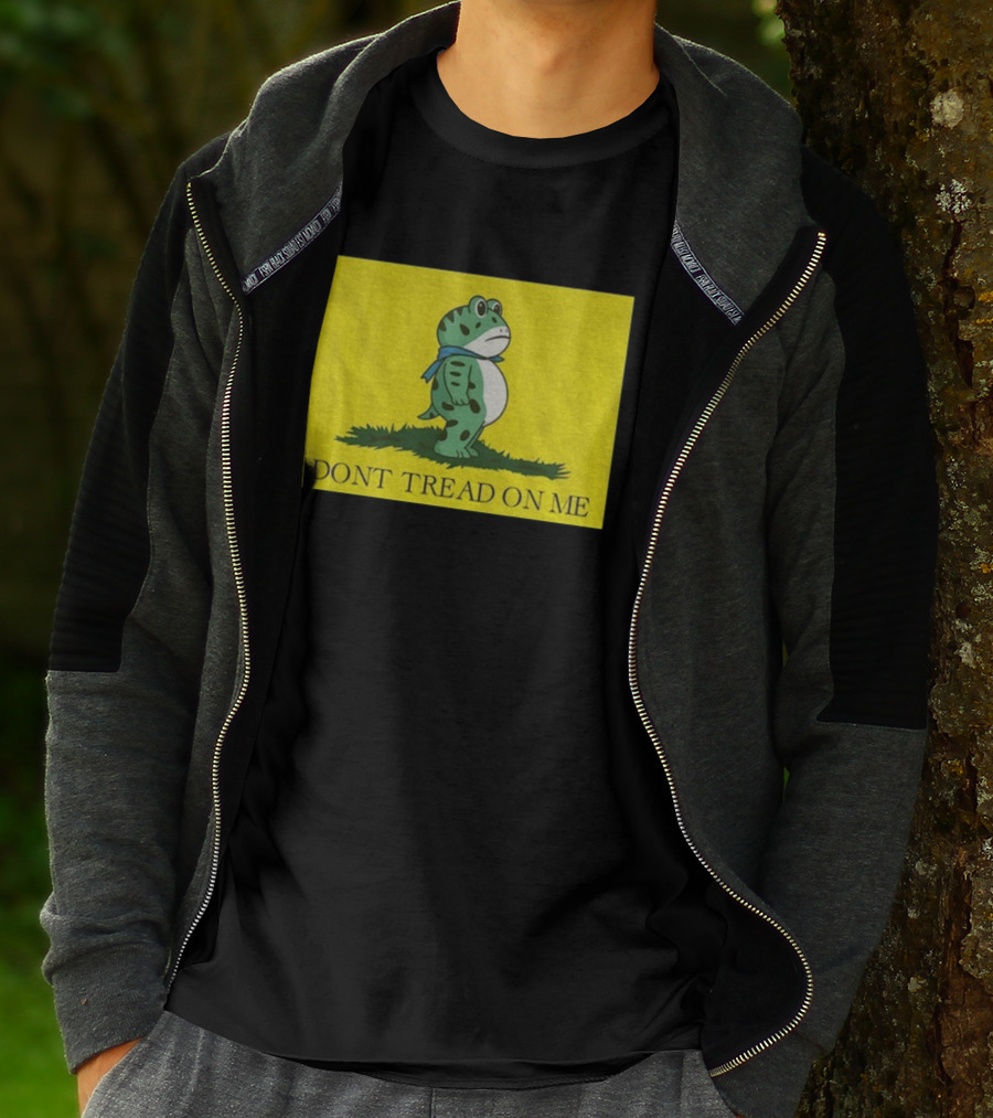 Portland I.C.E. Protest Frog Don't Tread On Me Gadsden Flag T-Shirt