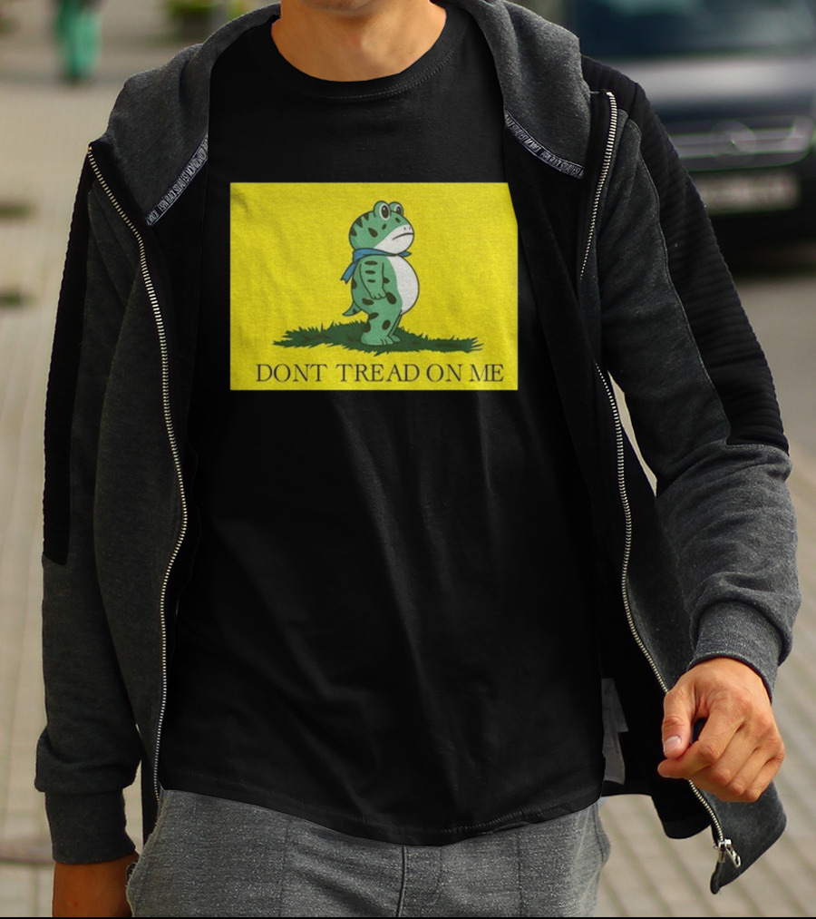 Portland I.C.E. Protest Frog Don't Tread On Me Gadsden Flag T-Shirt