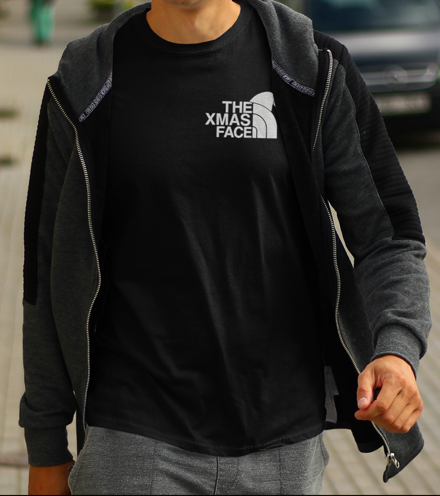 The Xmas Face Funny Christmas Santa Hat T-Shirt