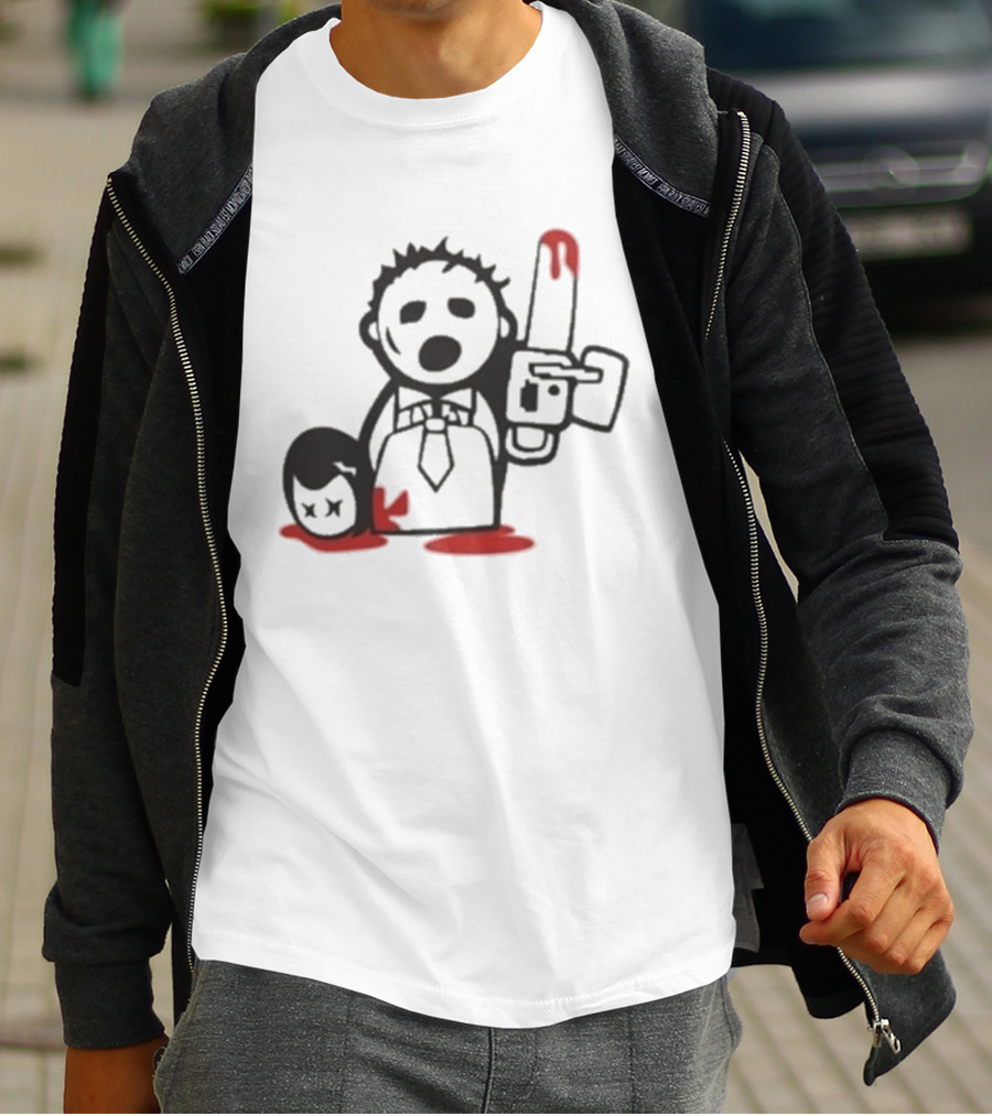 Jarek Stankiewicz Nora Zombie Nation Chainsaw Cartoon T-Shirt