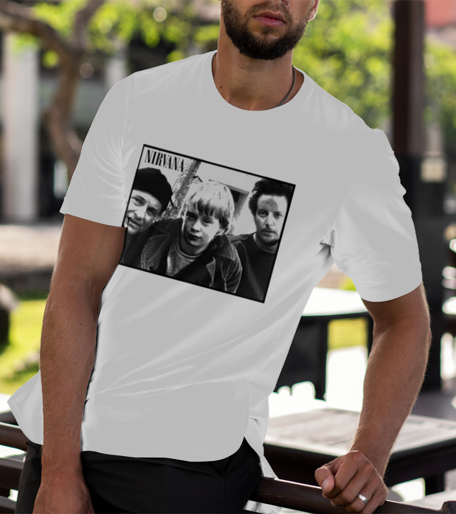Nirvana Meets Home Alone Mashup Holiday Edition T-Shirt