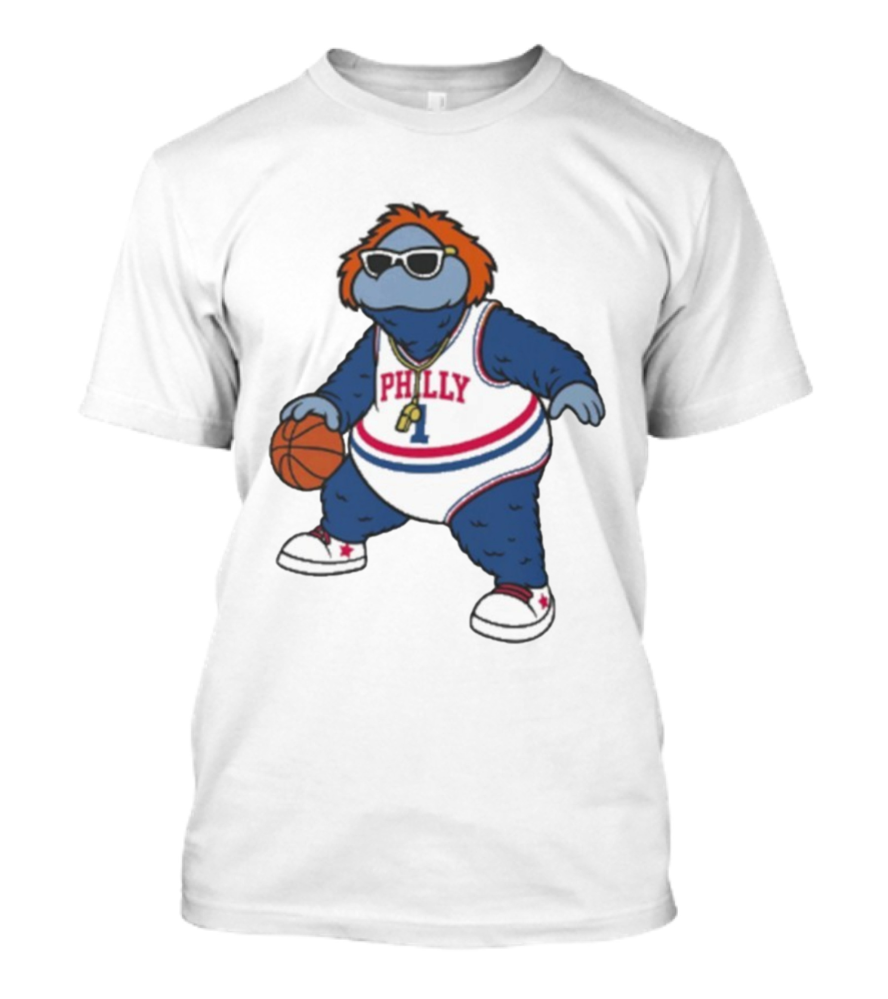 Philadelphia 76ers Philly Mascot Basketball Character T-Shirt