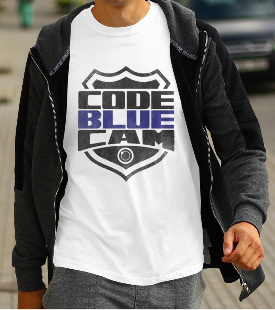 Code Blue Cam Badge Shield Emblem T-Shirt