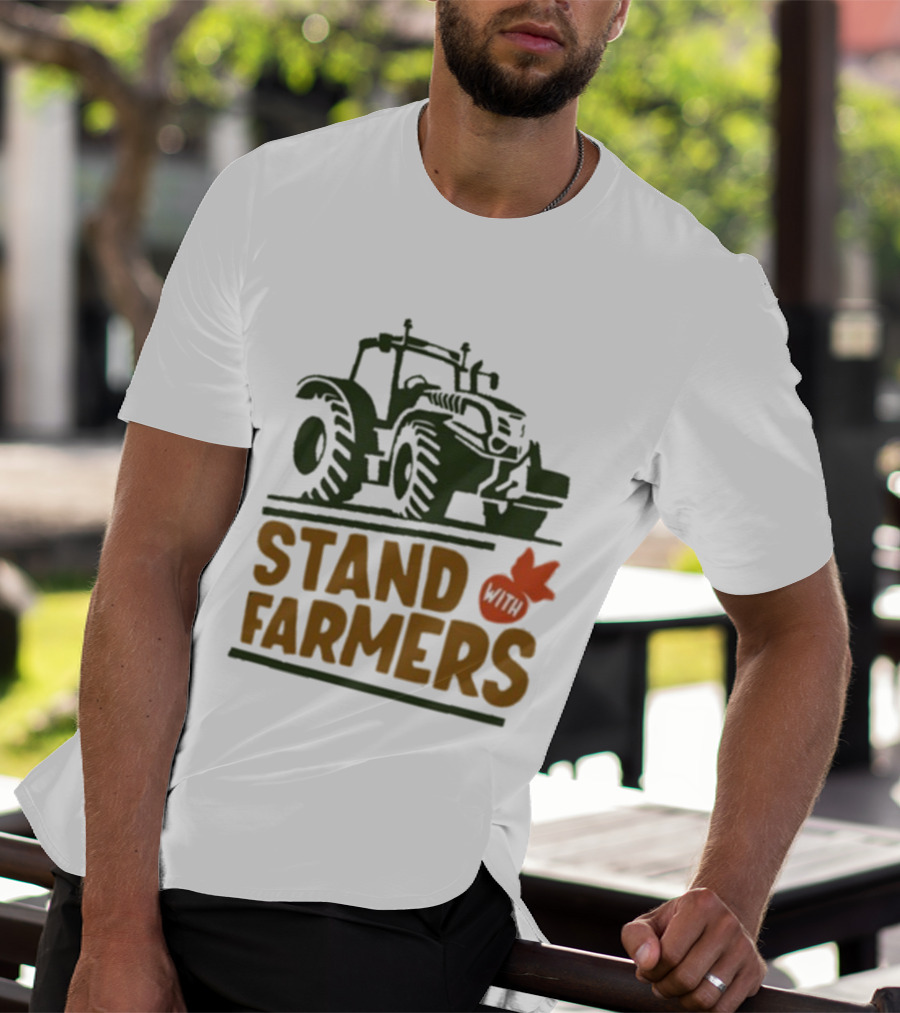 Stand With Farmers Tractor Plow Support T-Shirt