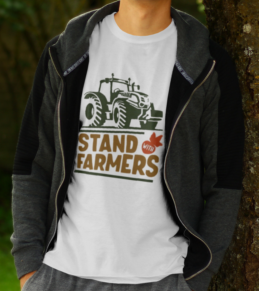 Stand With Farmers Tractor Plow Support T-Shirt