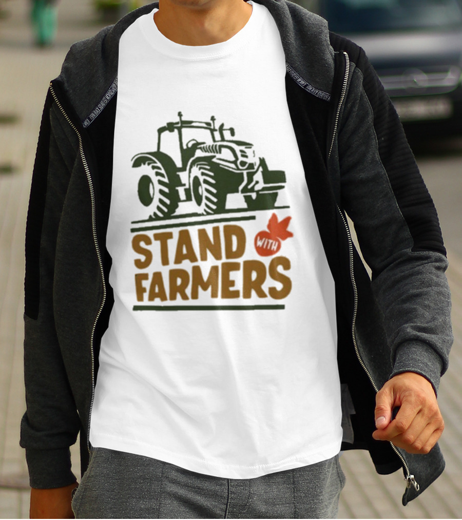 Stand With Farmers Tractor Plow Support T-Shirt