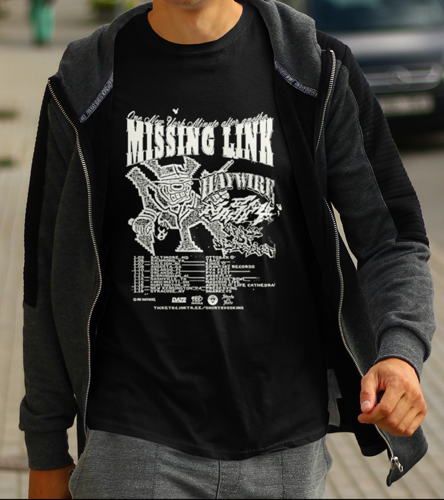 Missing Link Tour Haywire Hardcore Punk 2026 Live At Ottobar Baltimore MD January 5 T-Shirt
