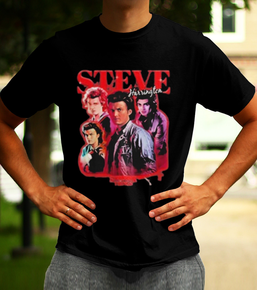 Steve Harrington Stranger Things Character Collage T-Shirt
