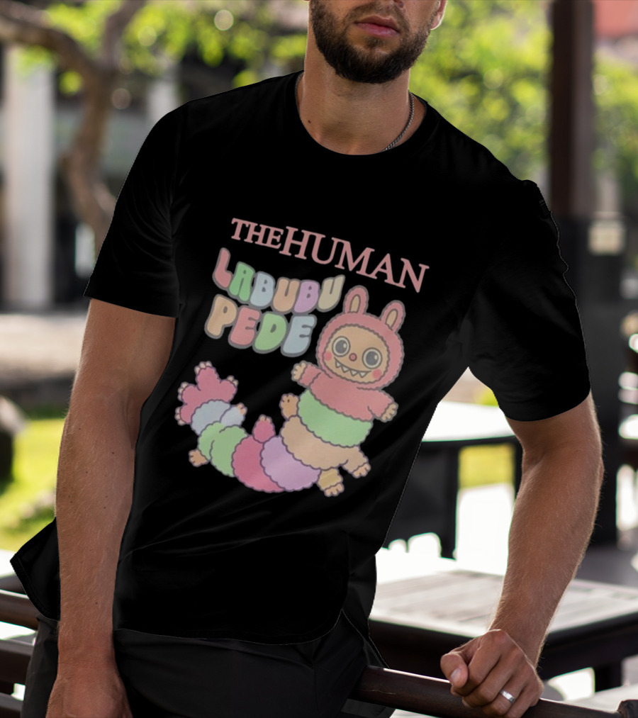 The Human Labubu Pede Pastel Cartoon Character Design T-Shirt