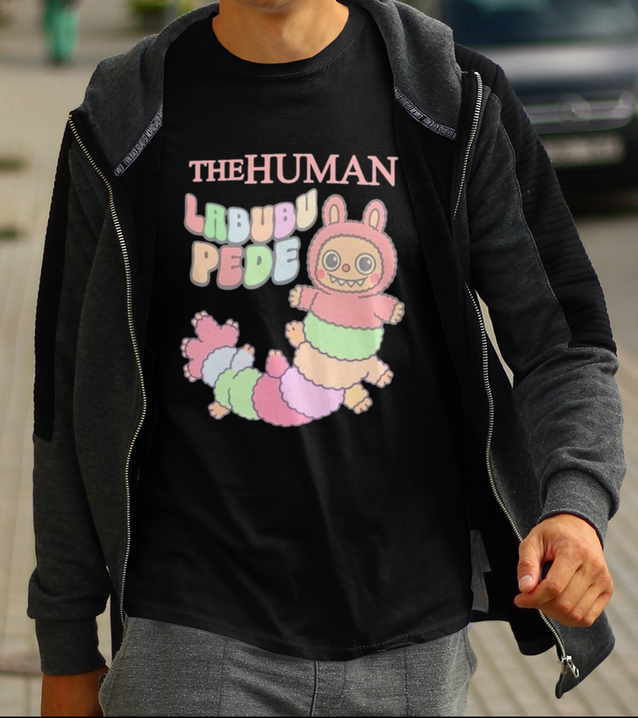 The Human Labubu Pede Pastel Cartoon Character Design T-Shirt