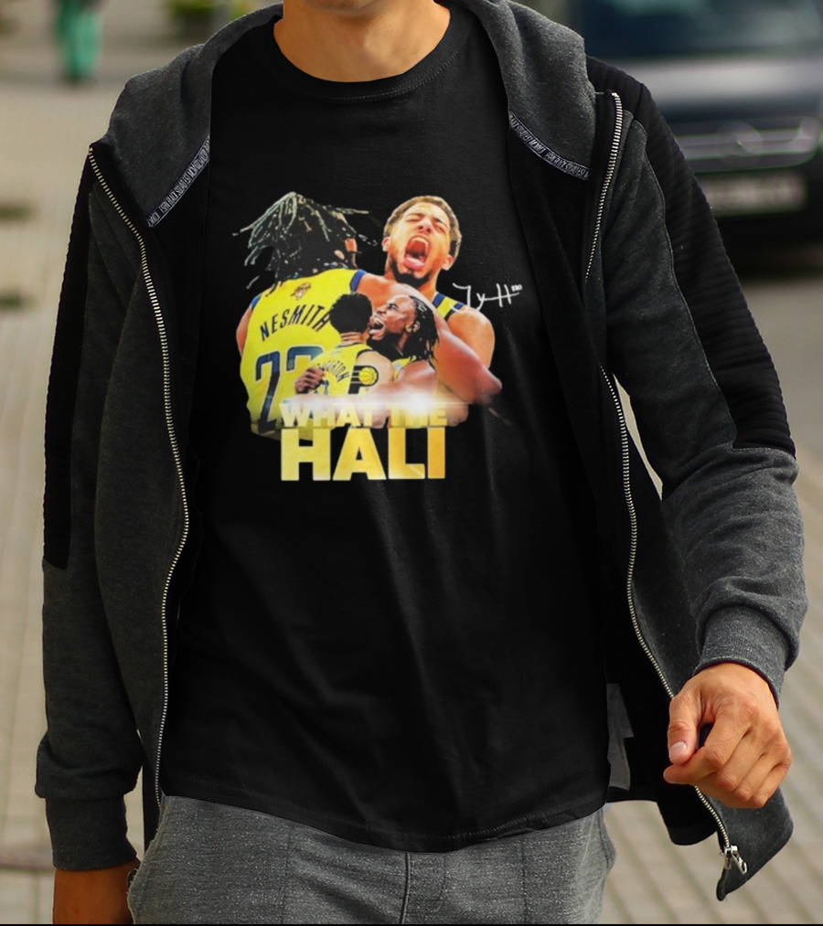 Tyrese Haliburton Hug Aaron Nesmith What The Hali Indiana Pacers 2025 T-Shirt