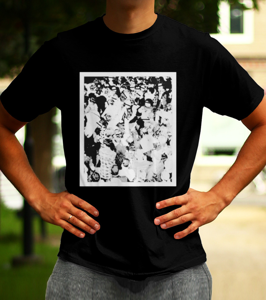 The Salt Shed Crowd Concert Gathering Black And White Photography T-Shirt