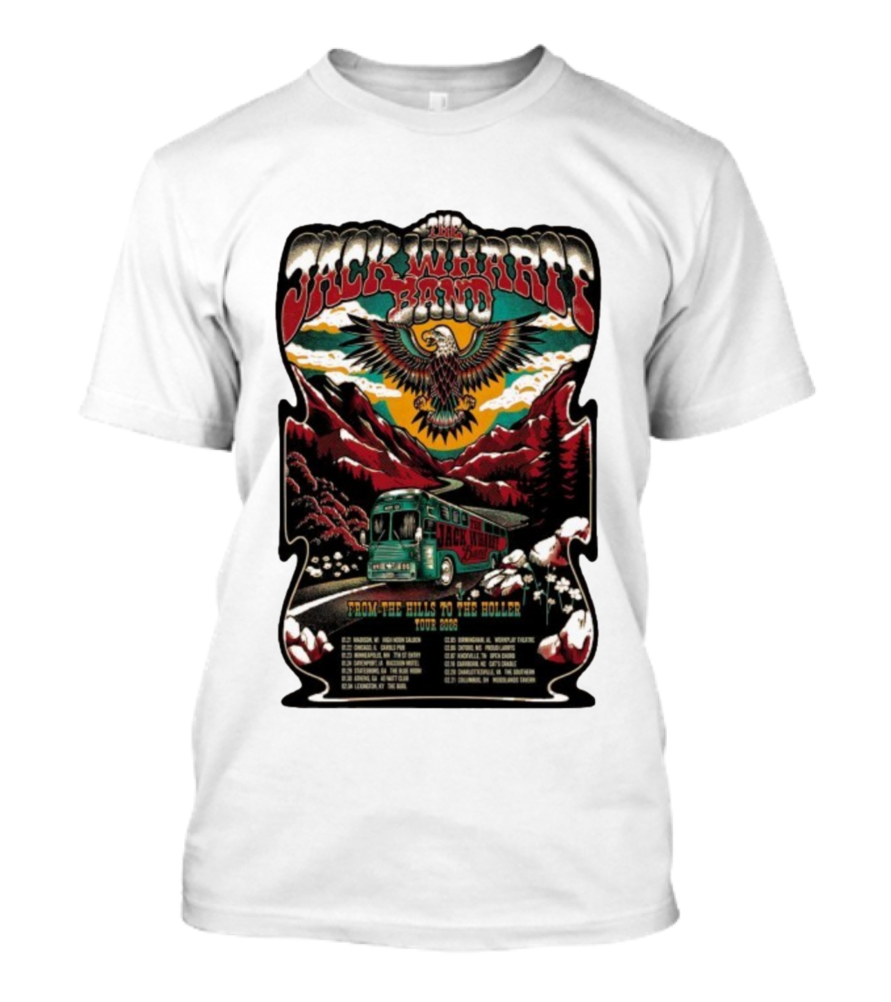 Jack Wharff Band From The Hills To The Holler Tour 2026 Eagle Mountain Bus Scene T-Shirt