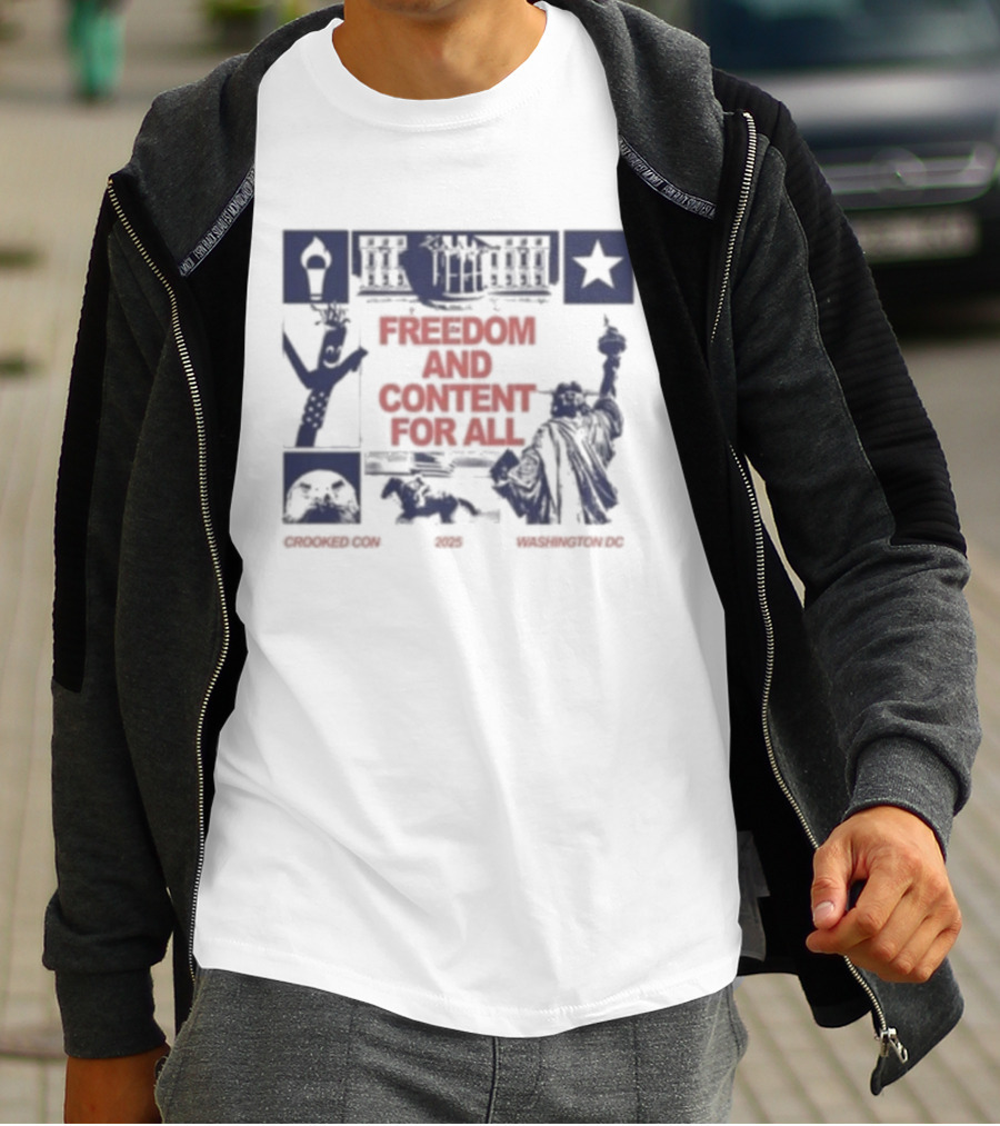 Crooked Com Freedom And Content For All Washington Revolution T-Shirt