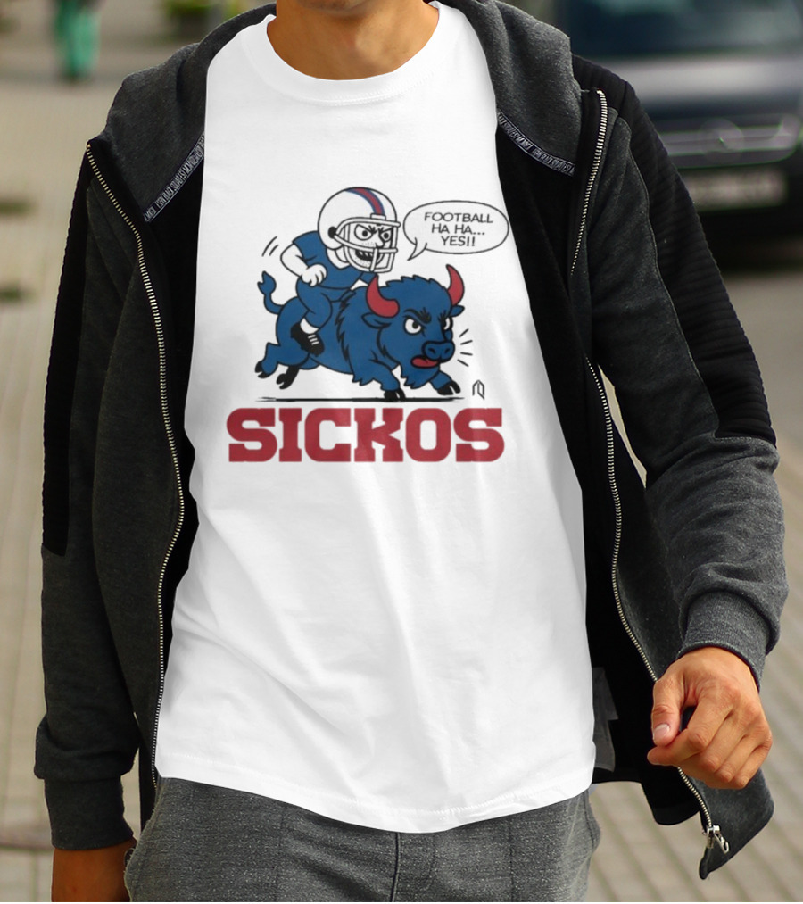 Buffalo Bills Sickos Mascot Football Ha Ha Yes Rider T-Shirt