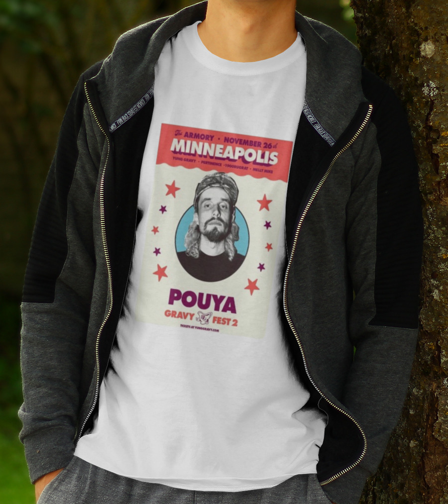 Pouya Gravy Fest 2 Minneapolis The Armory November 26 Featuring Yung Gravy 1900rugrat Melly Mike T-Shirt