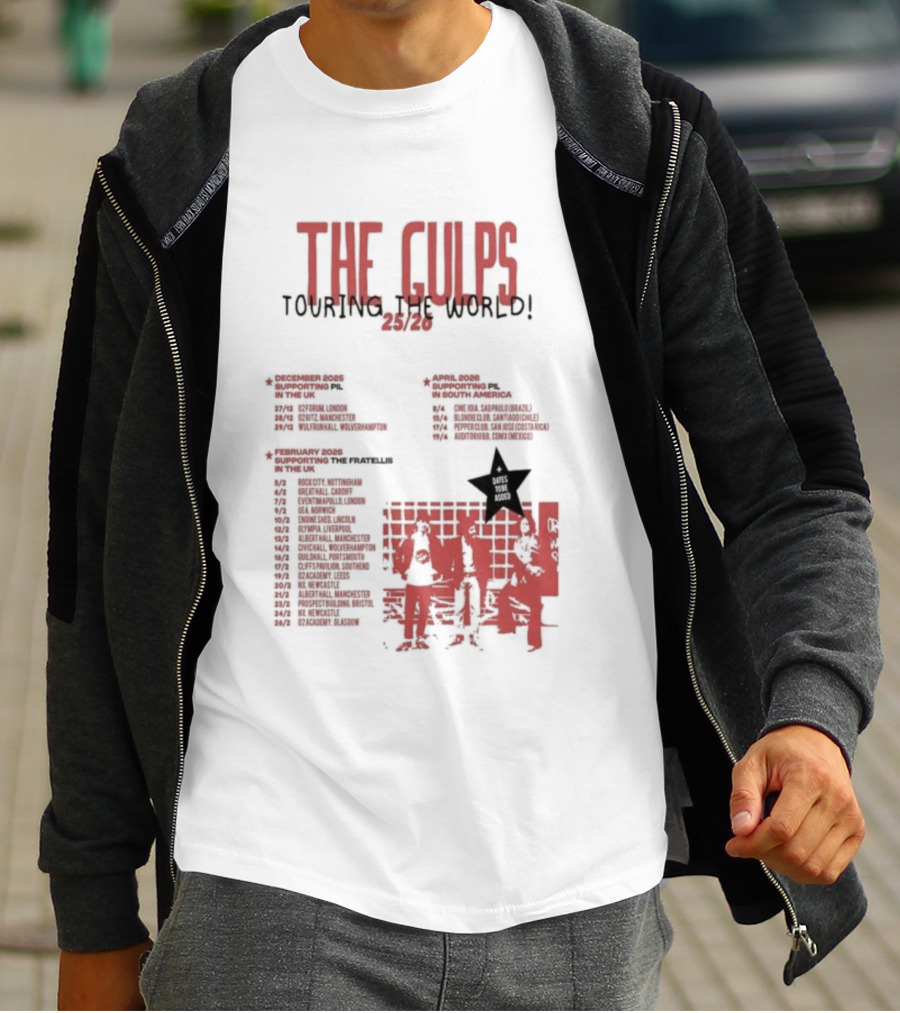 The Gulps Touring The World 2025-2026 Band World Tour Dates And Cities T-Shirt