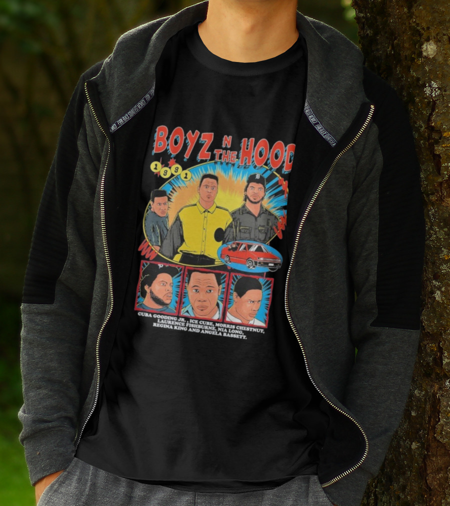 Boyz N The Hood 1991 Cuba Gooding Jr Ice Cube Morris Chestnut Laurence Fishburne Nia Long Regina King Angela Bassett T-Shirt