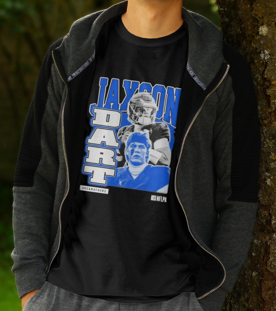 Jaxson Dart Dreamathon NFLPA Football Player Performance T-Shirt