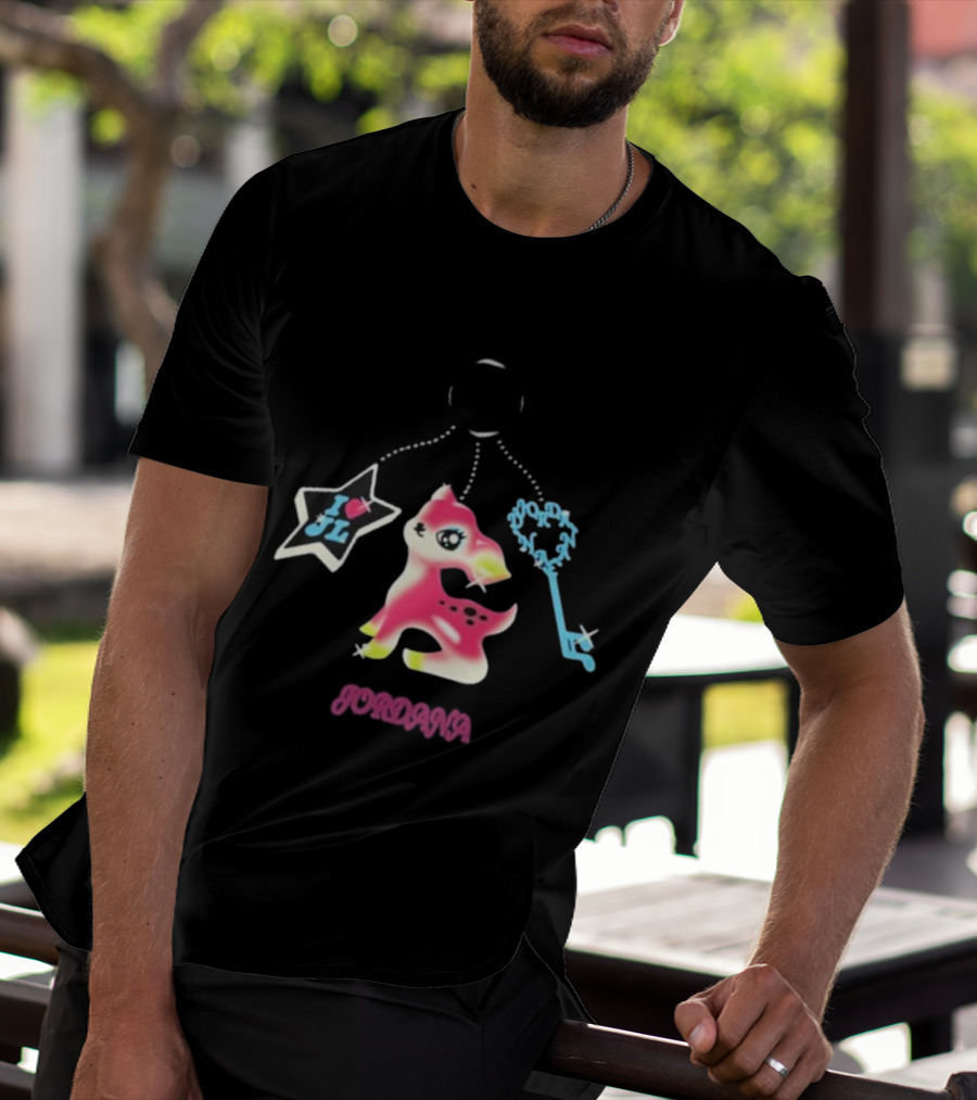 I Love JL Jordana Keychain Fawn Star Charm T-Shirt