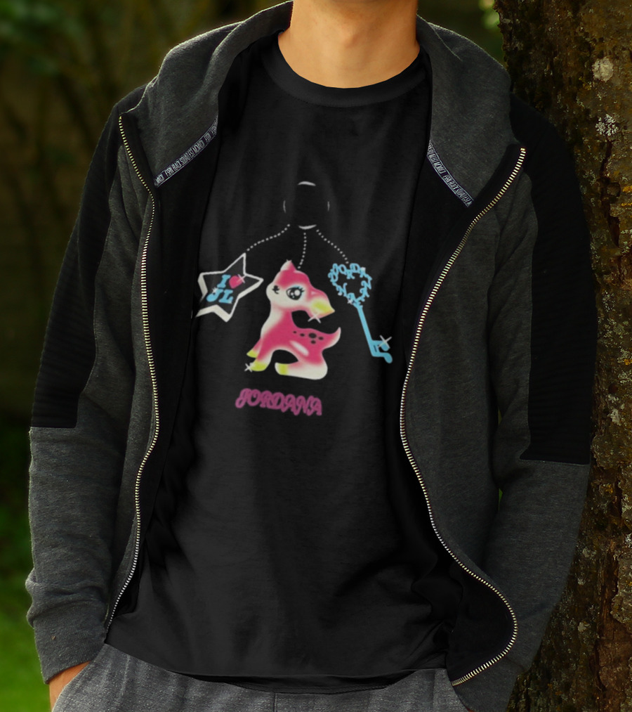 I Love JL Jordana Keychain Fawn Star Charm T-Shirt