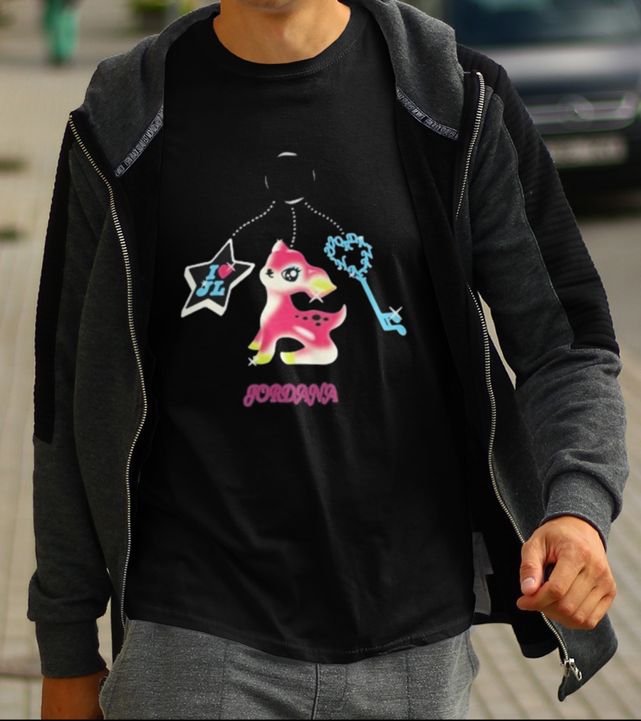 I Love JL Jordana Keychain Fawn Star Charm T-Shirt