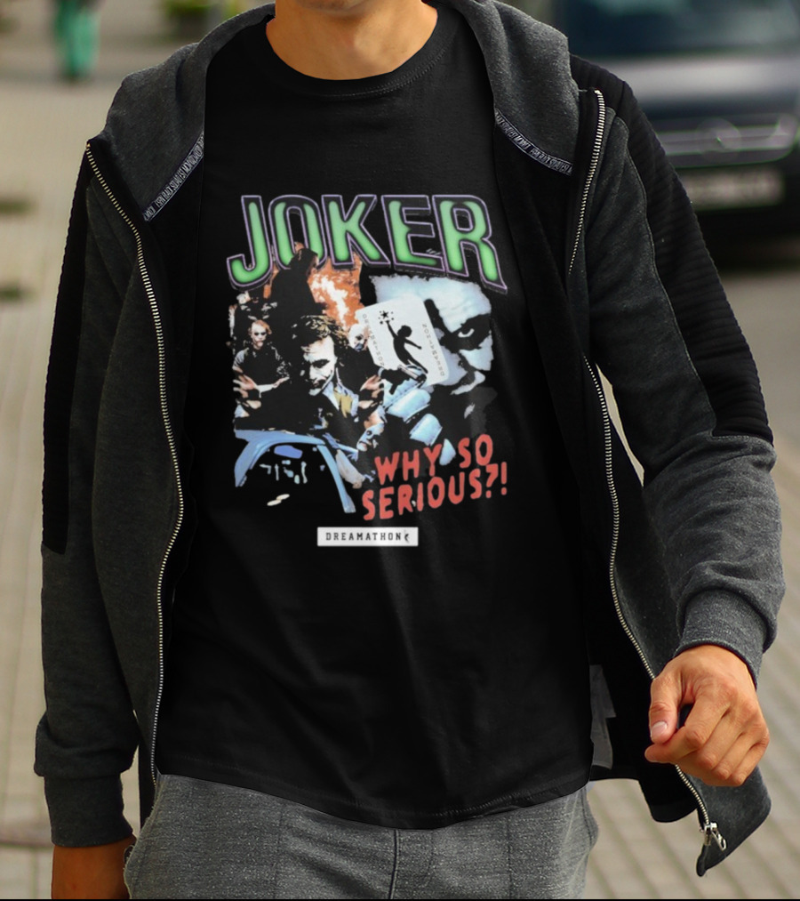 Joker Why So Serious Dreamathon Playing Card Artwork T-Shirt