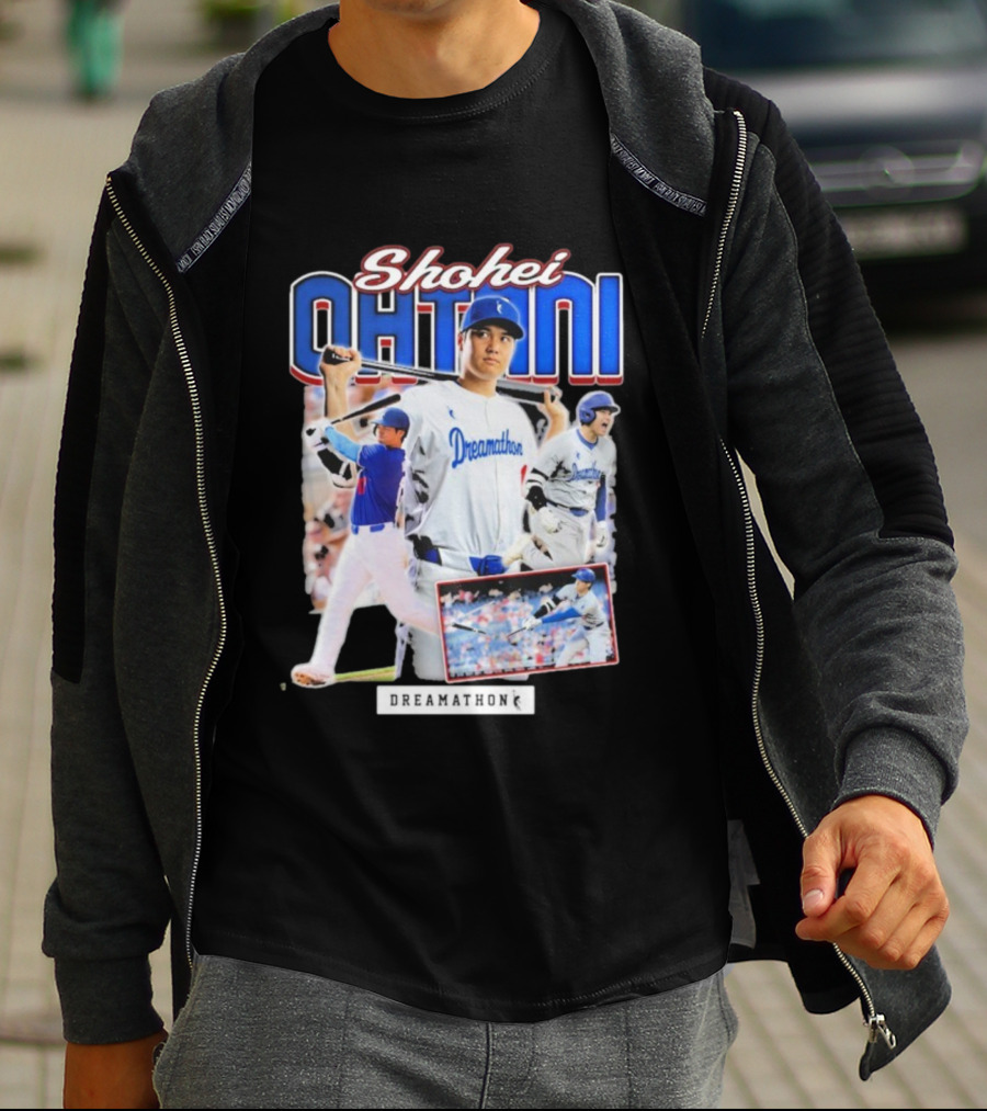 Shohei Ohtani Dreamathon Baseball Action Collage T-Shirt