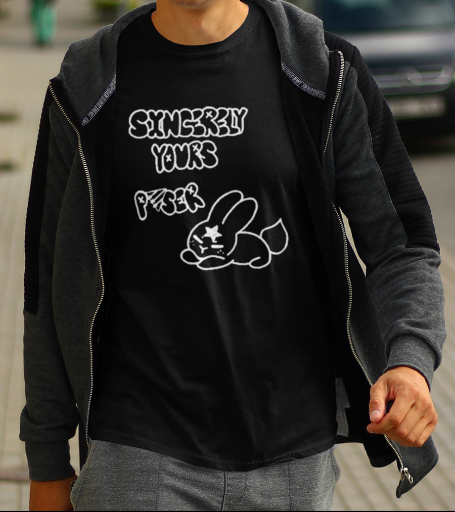 Sincerely Yours Poser Bunny Star Eyed Playful Character T-Shirt