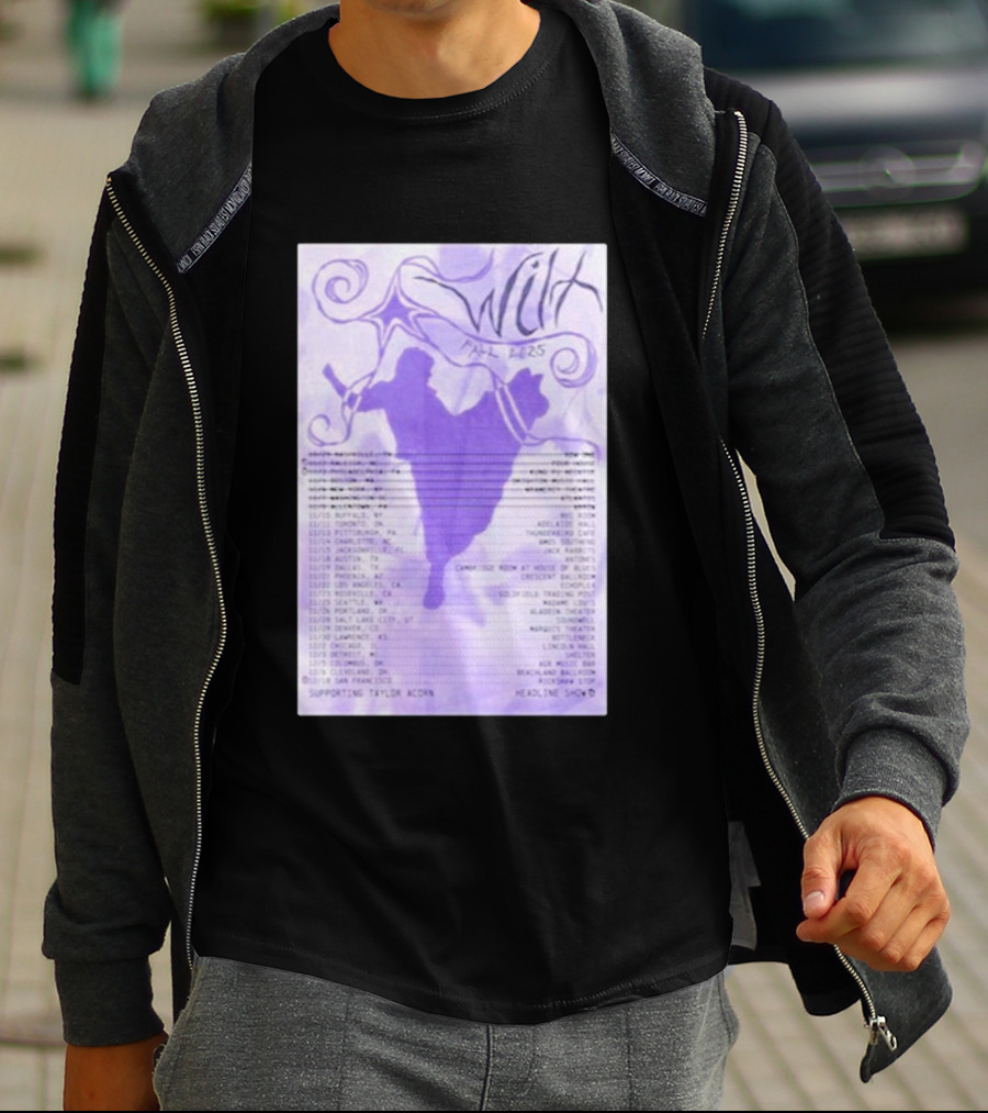Wilt Fall 2025 Tour Dates Supporting Taylor Acorn Headline Shows T-Shirt