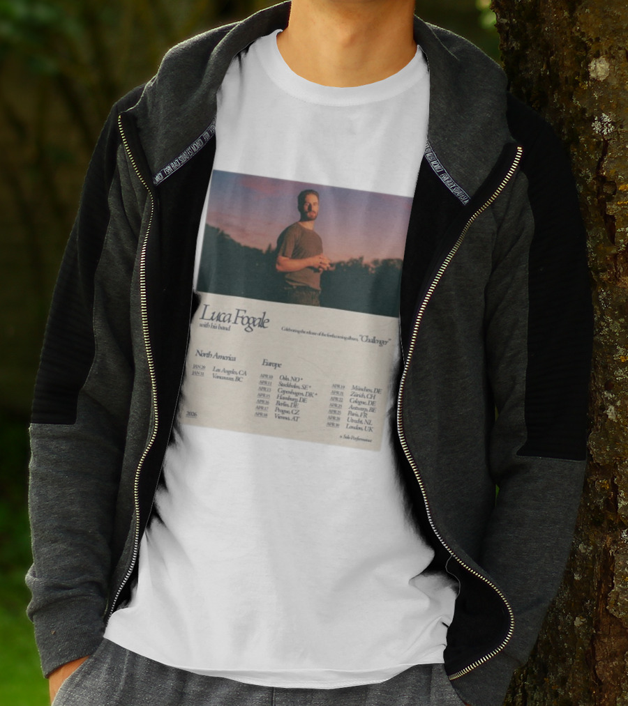 Luca Fogale North America Europe 2026 Tour Celebrating Release Forthcoming Album Chaleuravec Dates Locations T-Shirt