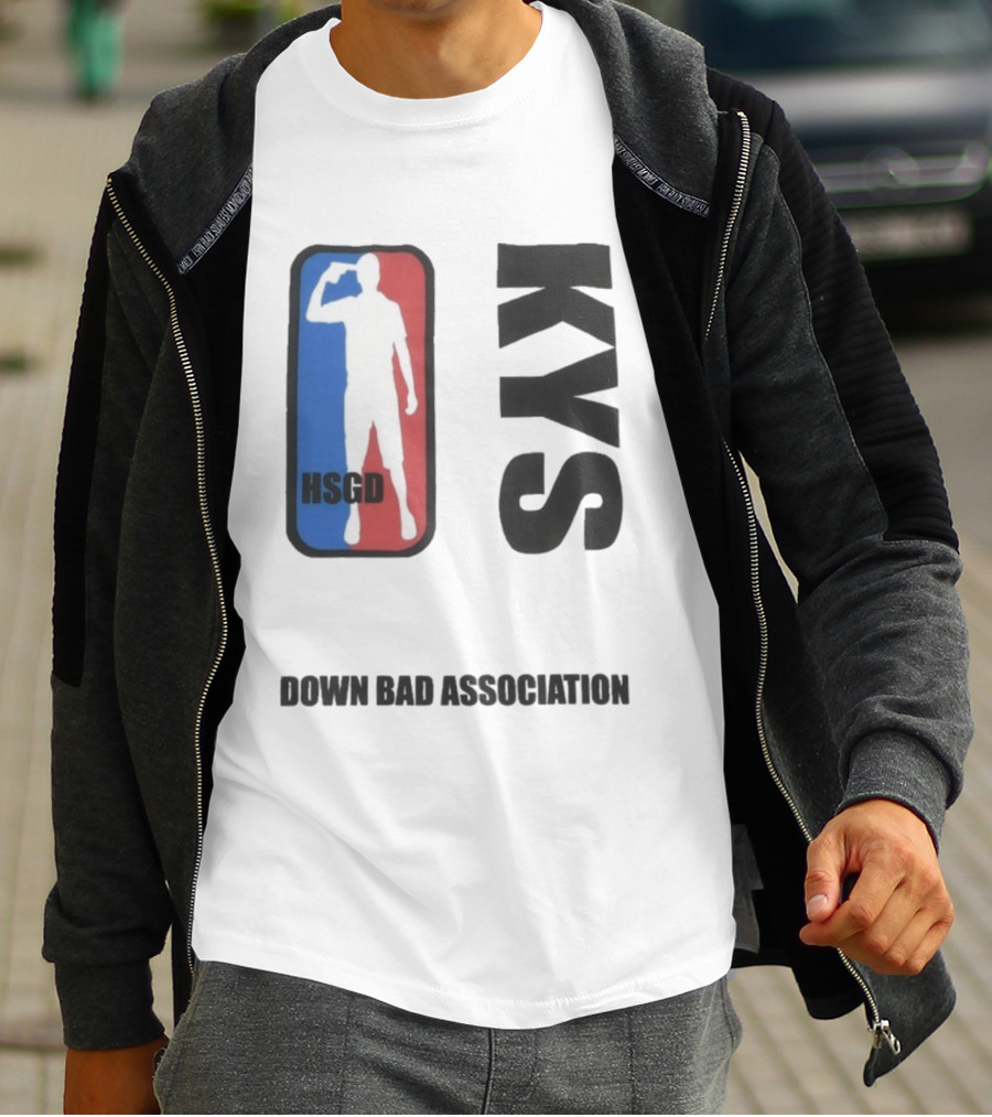 HSGD KYS Down Bad Association Logo Silhouette T-Shirt