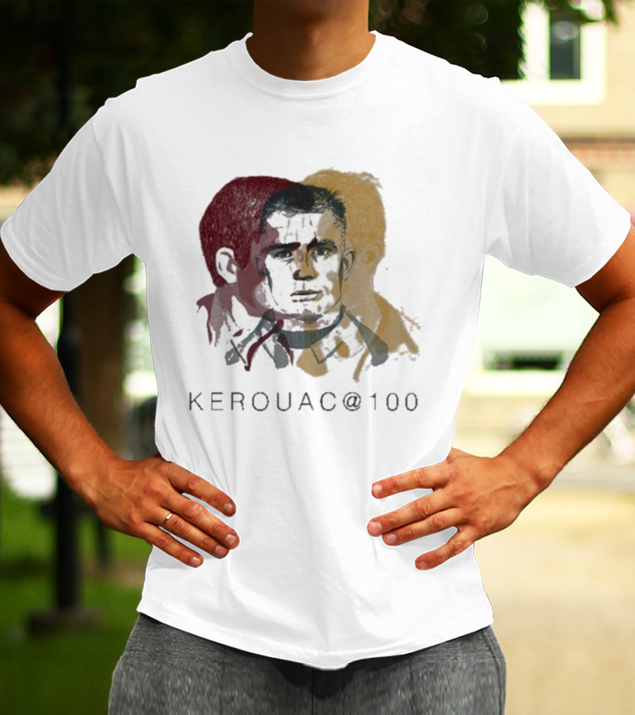 Kerouac @100 Profiles Literary Icon Centennial Tribute T-Shirt