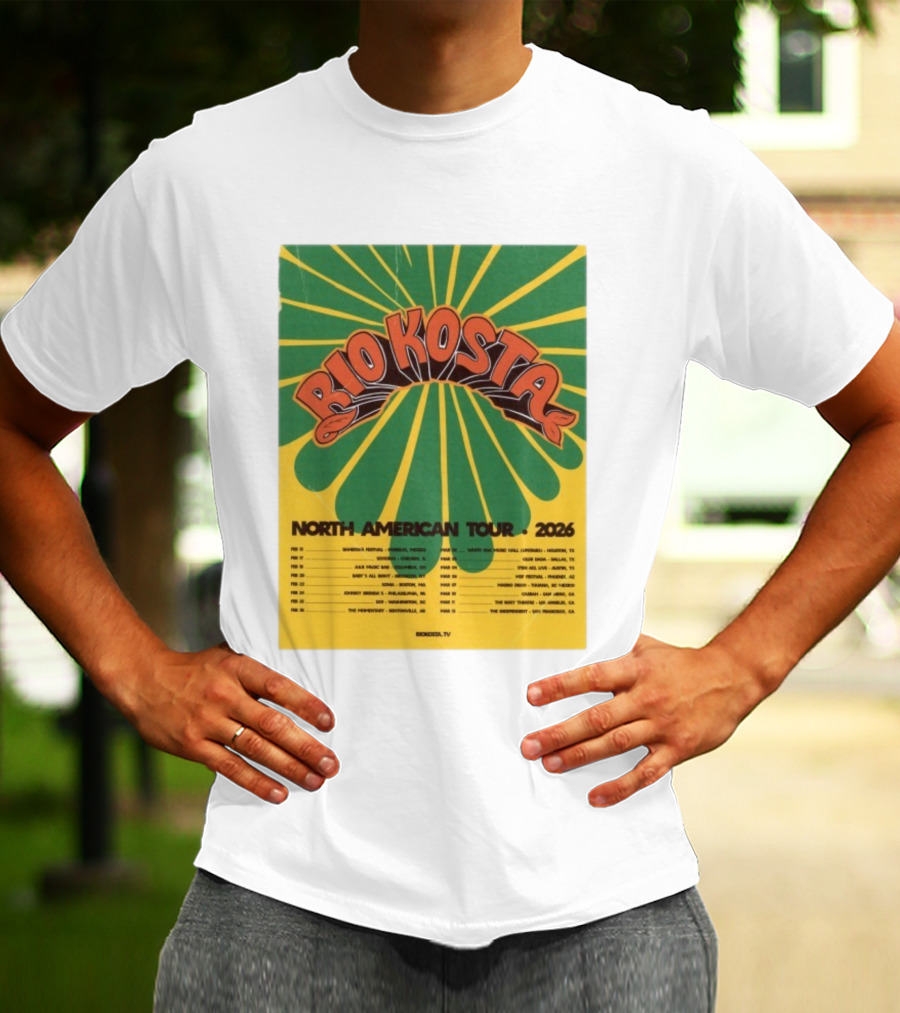 Rio Kosta North American Tour 2026 Concert Dates And Cities T-Shirt