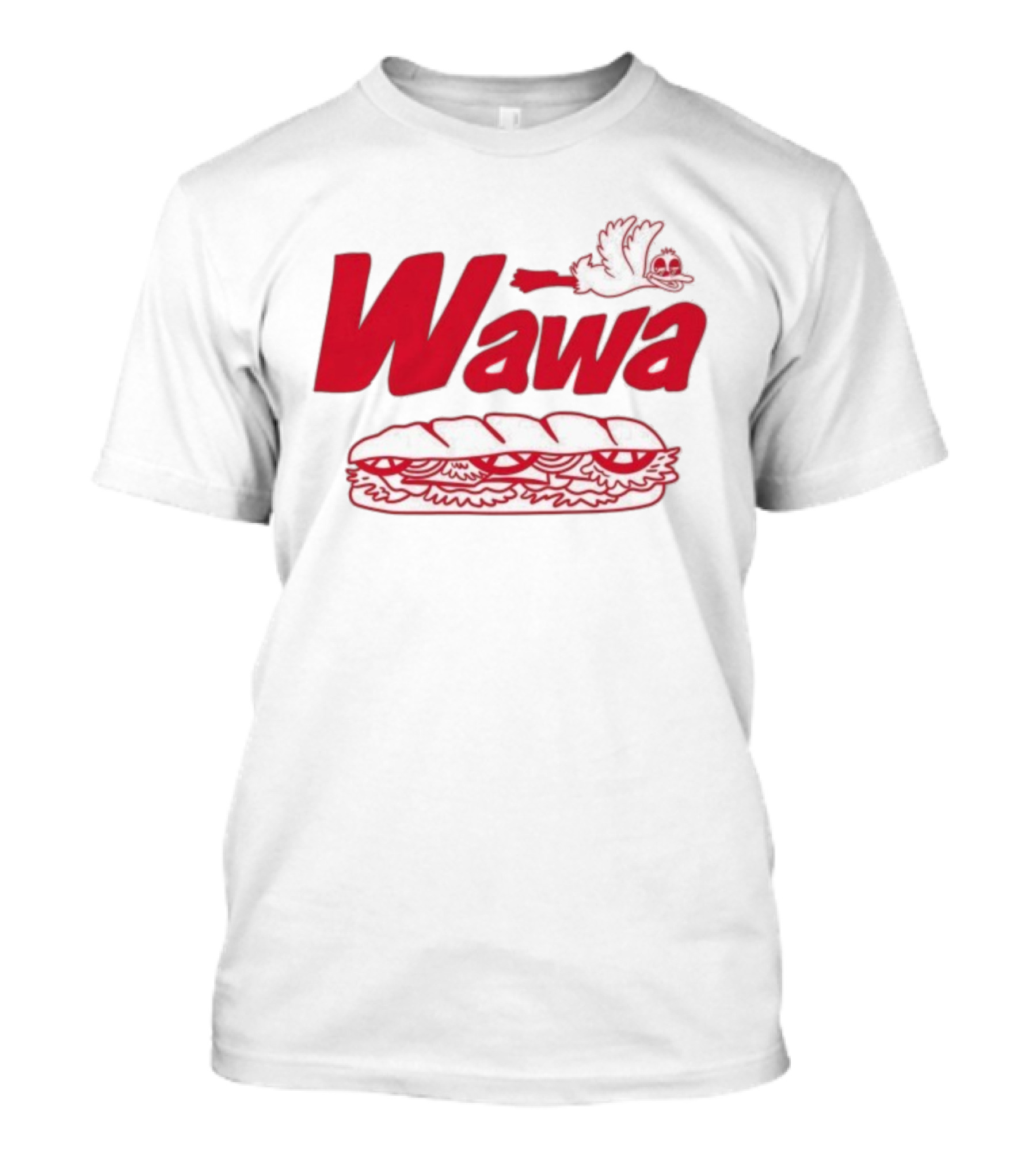 Wawa Bread Peace Bird Submarine Sandwich Flying Goose T-Shirt