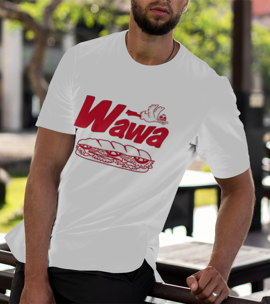 Wawa Bread Peace Bird Submarine Sandwich Flying Goose T-Shirt
