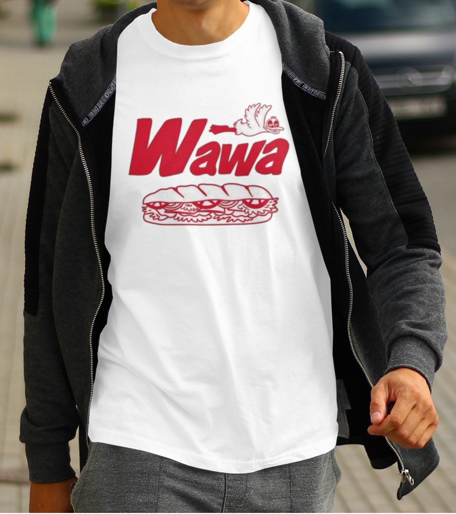 Wawa Bread Peace Bird Submarine Sandwich Flying Goose T-Shirt