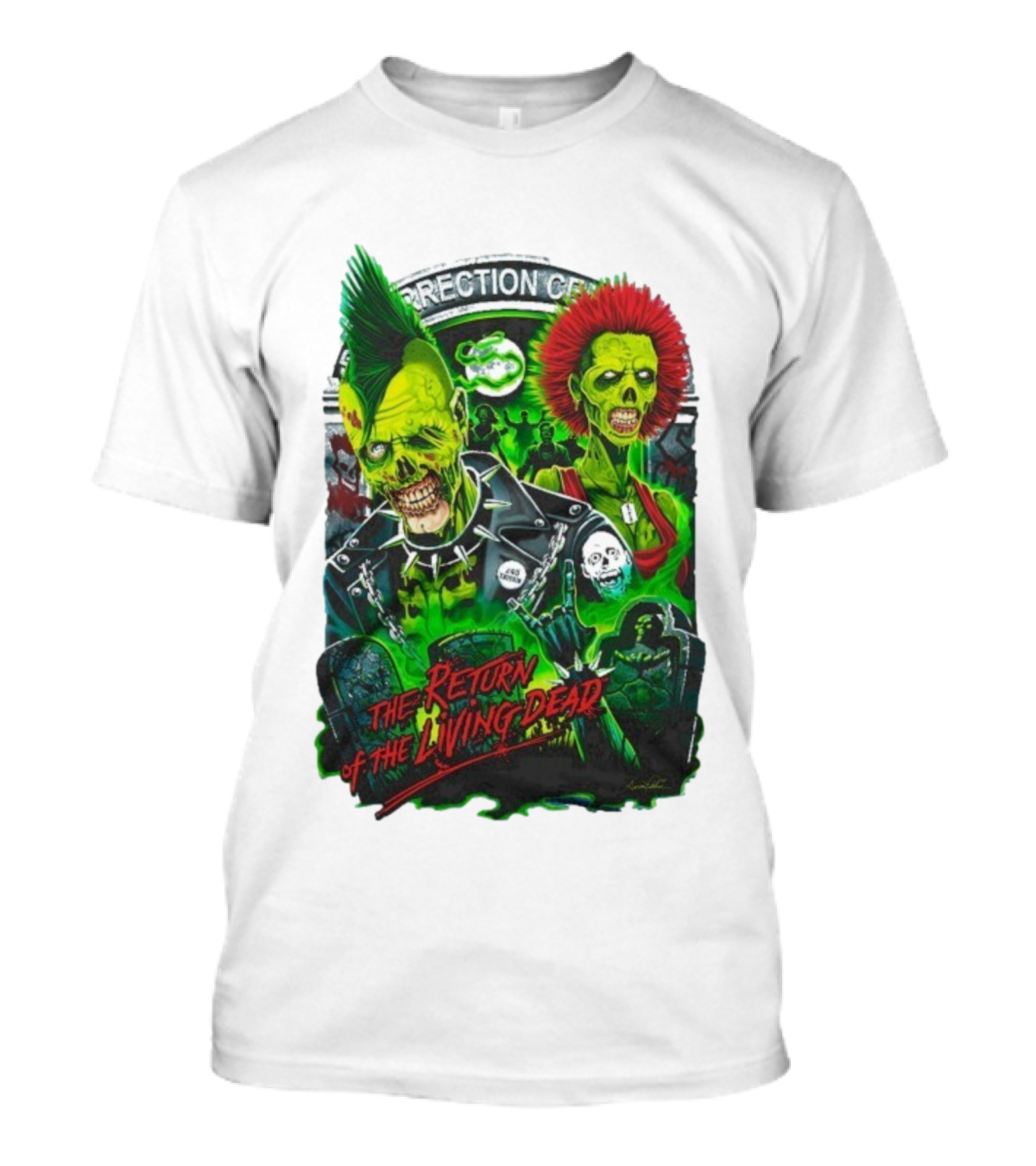 The Return Of The Living Dead Correctional Center Rot ‘N’ Roll Zombie Punk Compilation T-Shirt