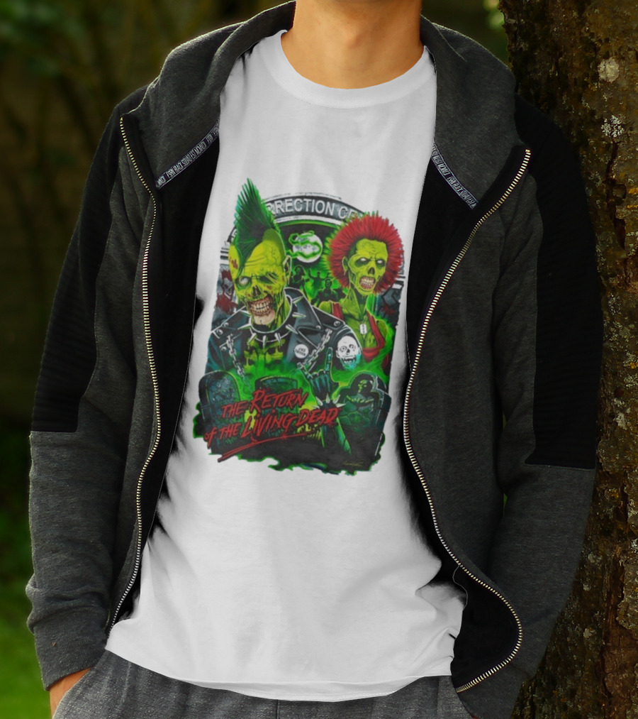 The Return Of The Living Dead Correctional Center Rot ‘N’ Roll Zombie Punk Compilation T-Shirt