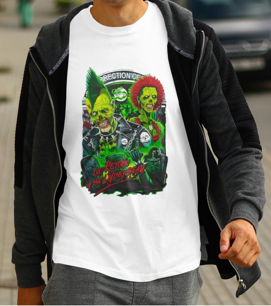 The Return Of The Living Dead Correctional Center Rot ‘N’ Roll Zombie Punk Compilation T-Shirt