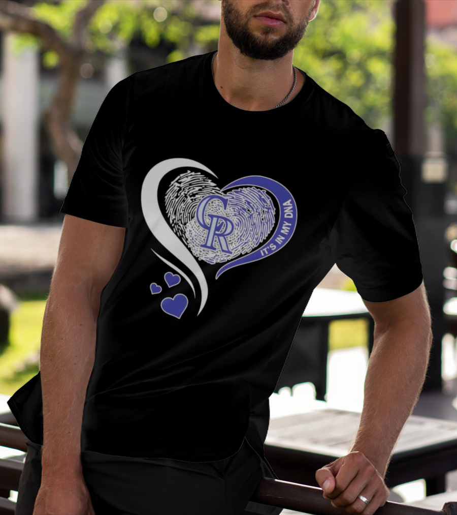 Colorado Rockies CR Heart It's In My DNA T-Shirt