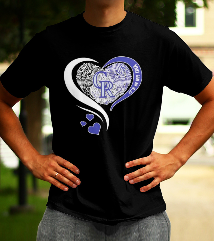 Colorado Rockies CR Heart It's In My DNA T-Shirt