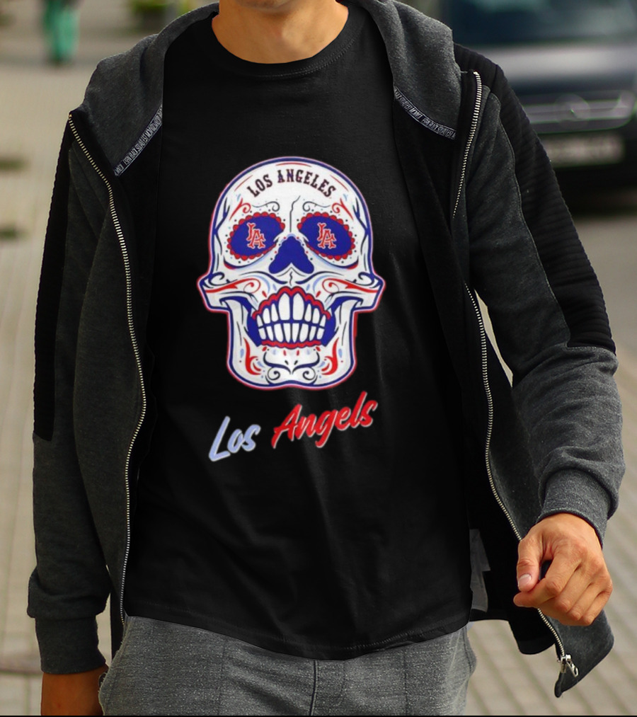 Los Angeles Angels Sugar Skull LA Baseball T-Shirt