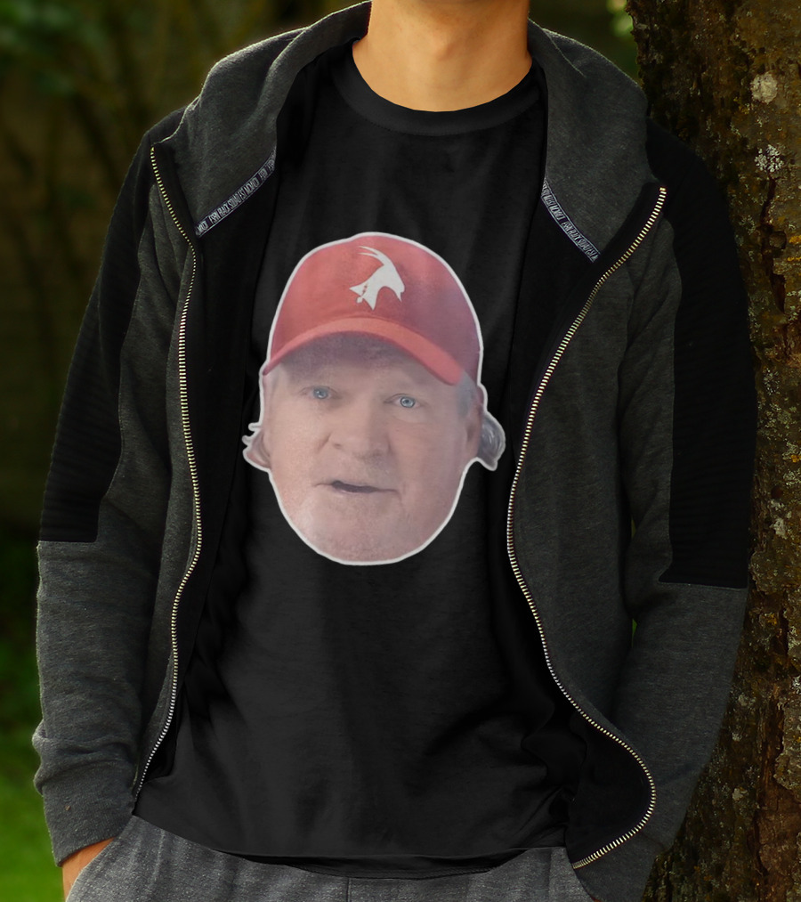 John Kruk Philadelphia Phillies Red Cap With White Goat Icon T-Shirt