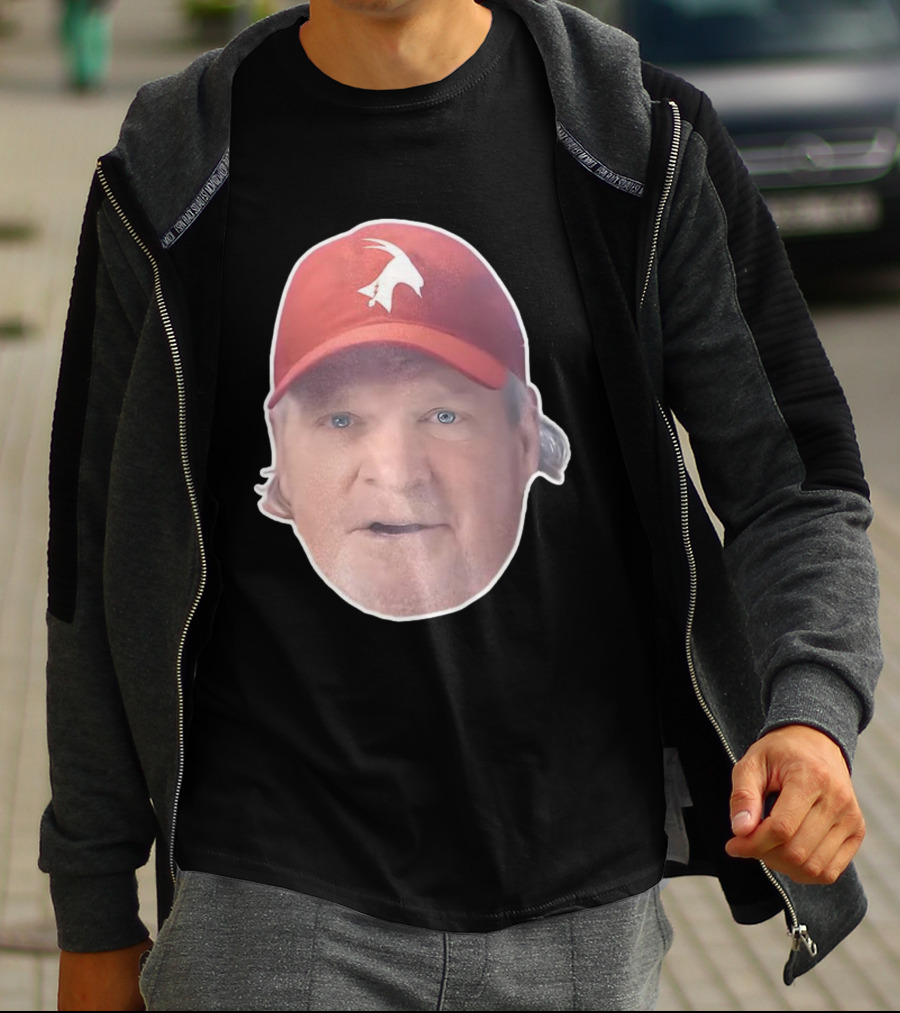 John Kruk Philadelphia Phillies Red Cap With White Goat Icon T-Shirt