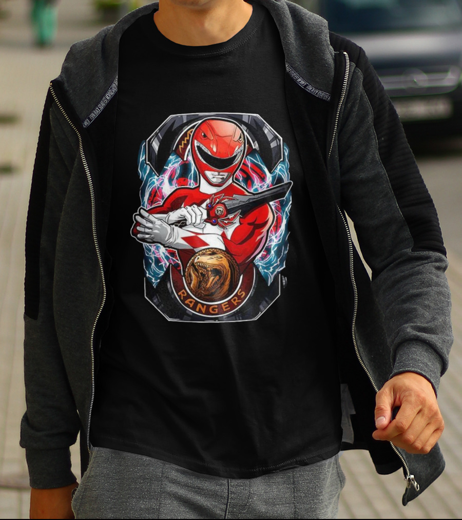 Mighty Morphin Power Rangers Red Ranger Tyrannosaurus Morphin’ Time T-Shirt