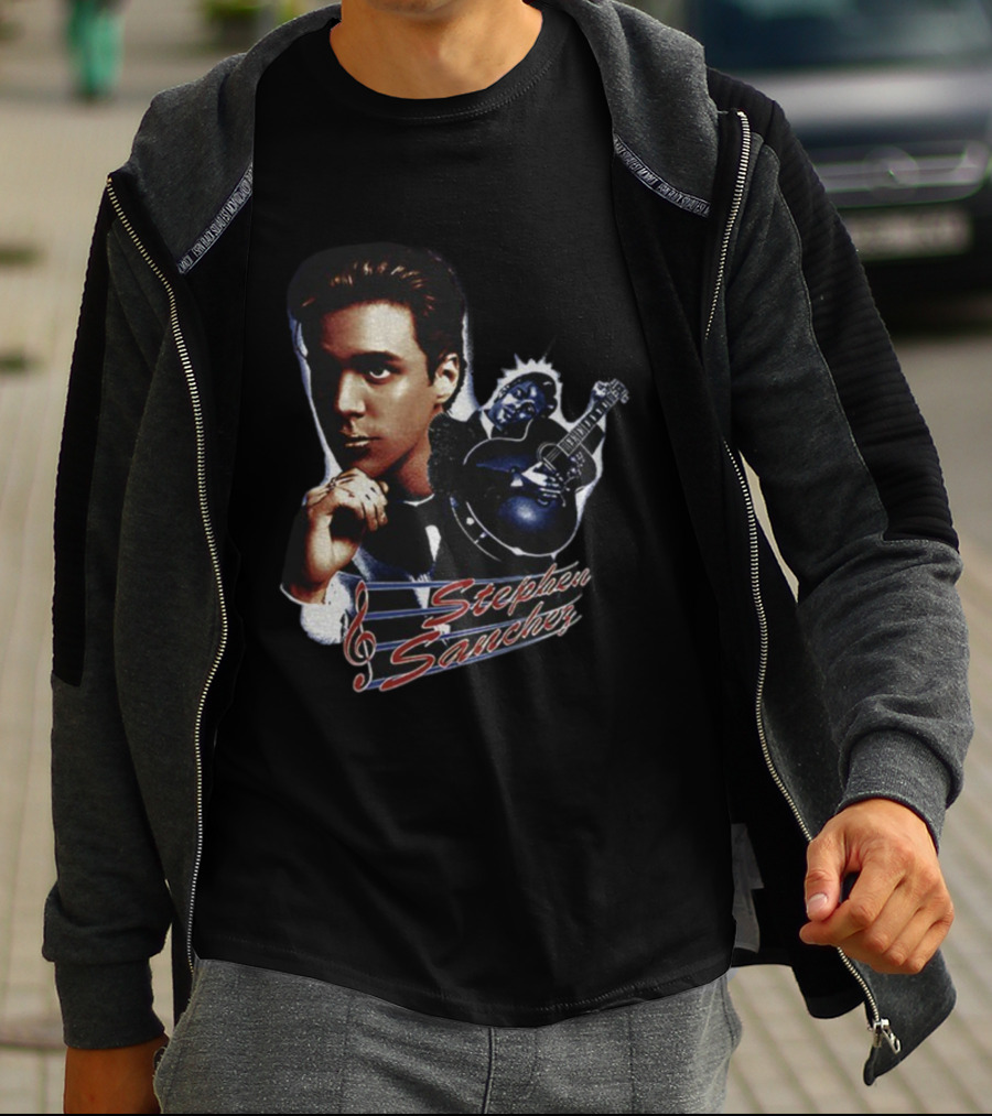 Stephen Sanchez Music Icon With Guitar Imagery T-Shirt